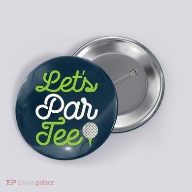 Funny Lets Par Golf Player Golfer Dad Papa Gift Button