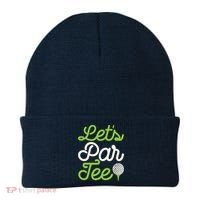 Funny Lets Par Golf Player Golfer Dad Papa Gift Beanie thumb 0