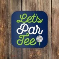 Funny Lets Par Golf Player Golfer Dad Papa Gift Coaster thumb 0