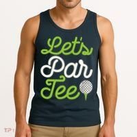 Funny Lets Par Golf Player Golfer Dad Papa Gift Tank Top thumb 3