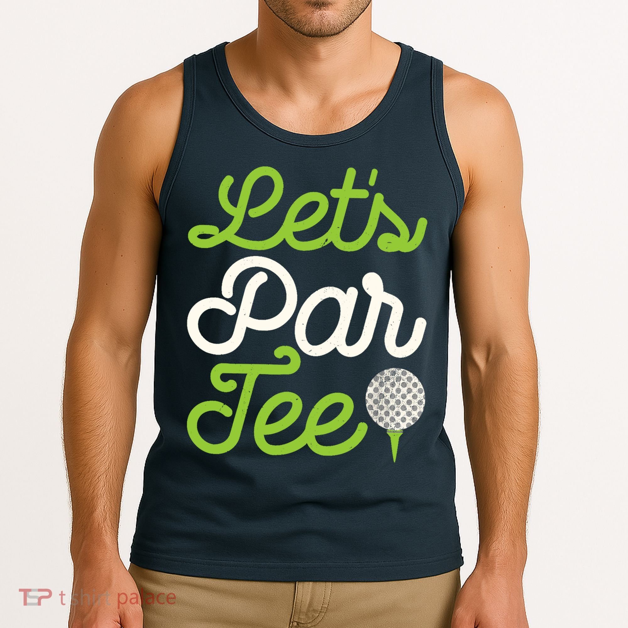 Funny Lets Par Golf Player Golfer Dad Papa Gift Tank Top
