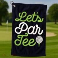 Funny Lets Par Golf Player Golfer Dad Papa Gift Golf Towel thumb 1
