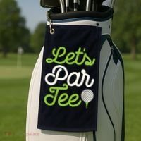 Funny Lets Par Golf Player Golfer Dad Papa Gift Golf Towel thumb 2