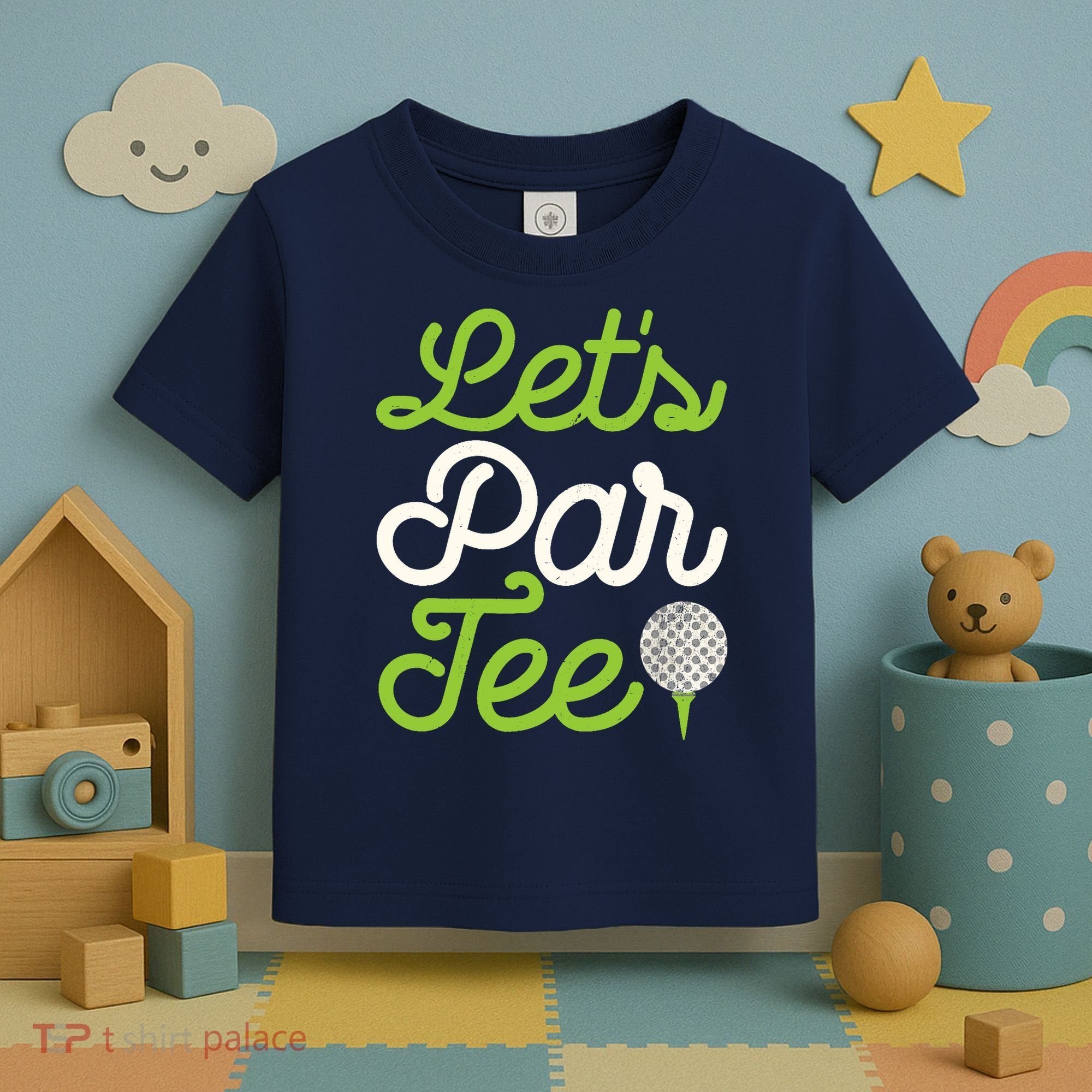 Funny Lets Par Golf Player Golfer Dad Papa Gift Toddler T-Shirt