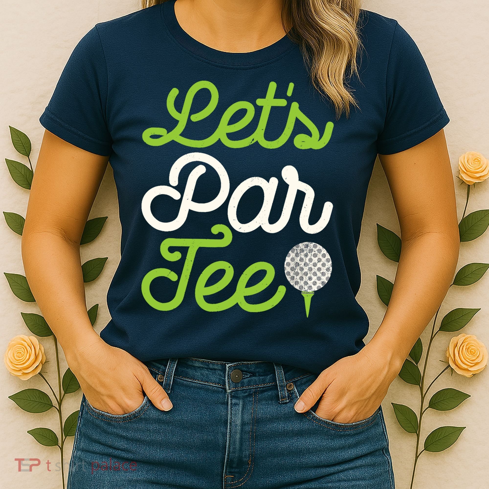 Funny Lets Par Golf Player Golfer Dad Papa Gift Women's T-Shirt