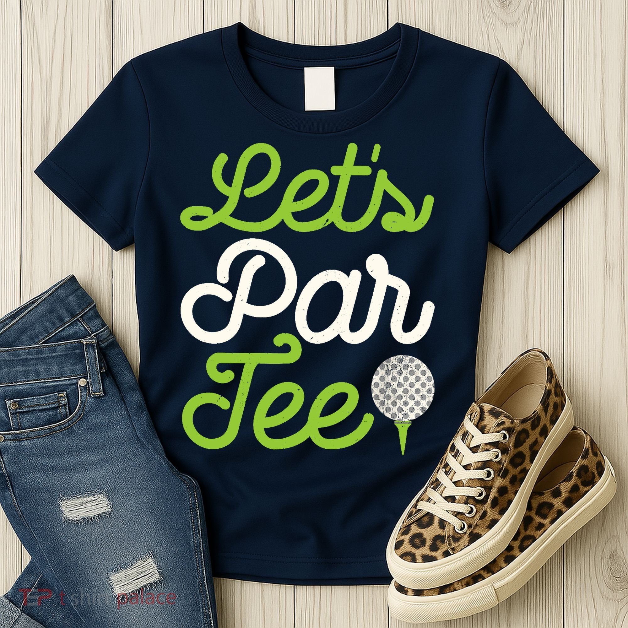 Funny Lets Par Golf Player Golfer Dad Papa Gift Women's T-Shirt