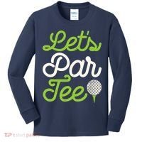 Funny Lets Par Golf Player Golfer Dad Papa Gift Kids Long Sleeve Shirt thumb 0