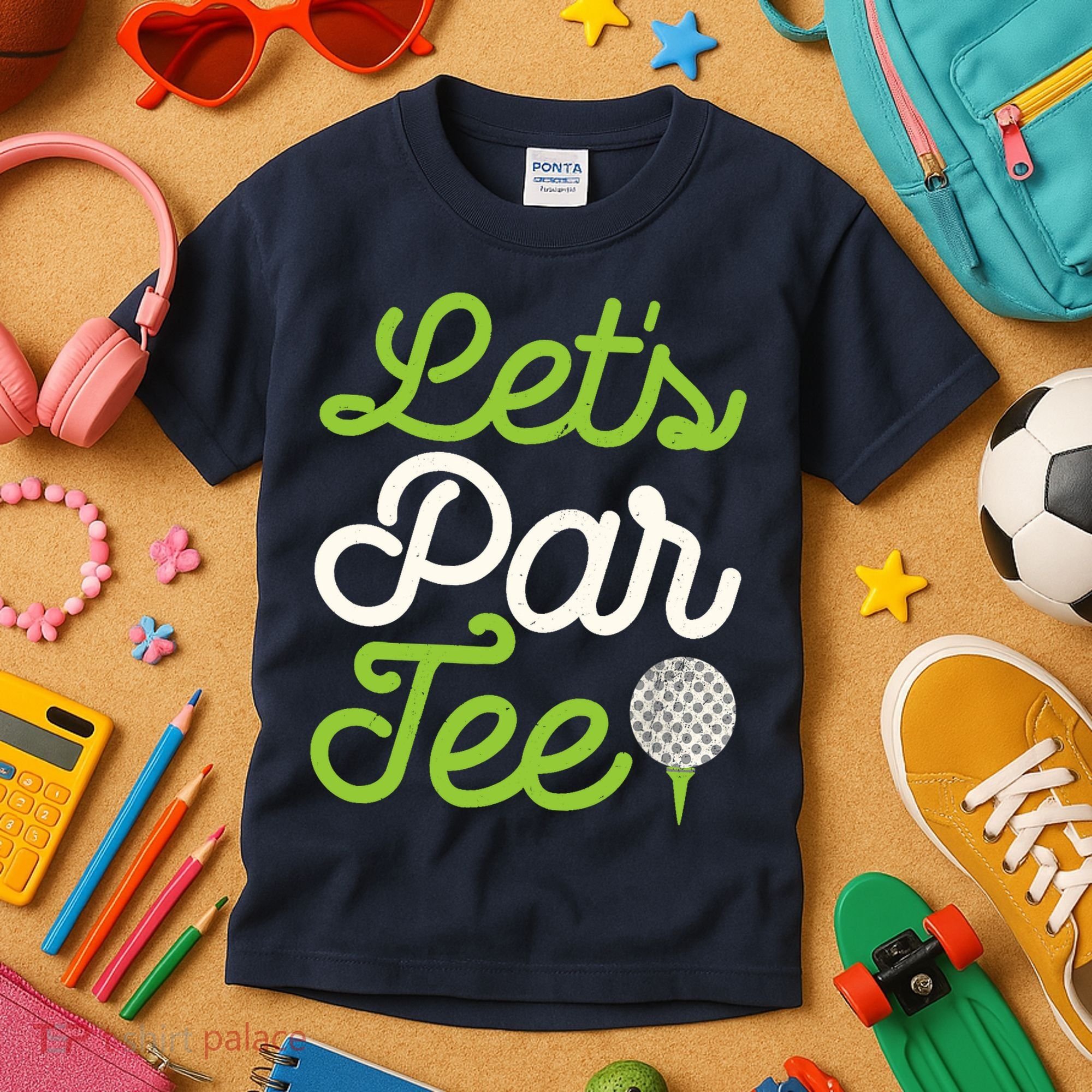 Funny Lets Par Golf Player Golfer Dad Papa Gift Kids T-Shirt
