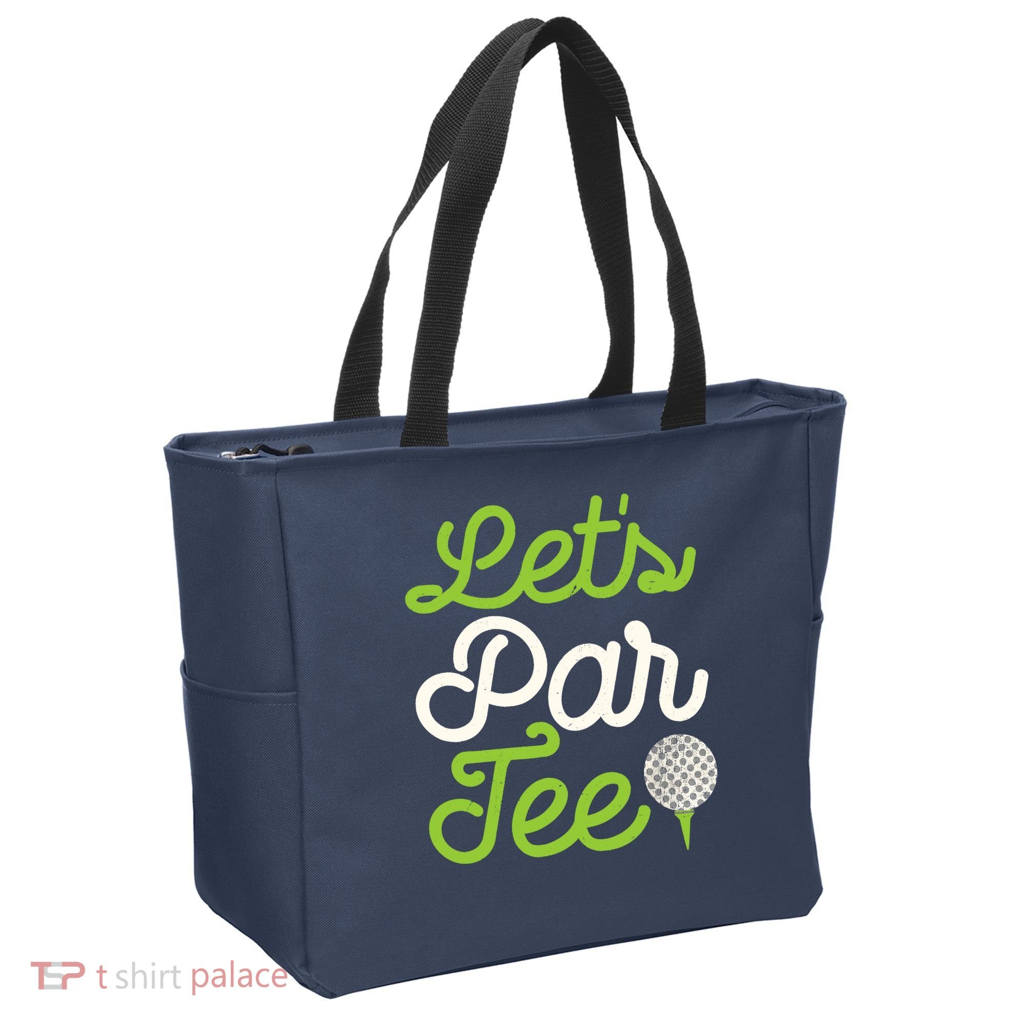Funny Lets Par Golf Player Golfer Dad Papa Gift Tote Bag