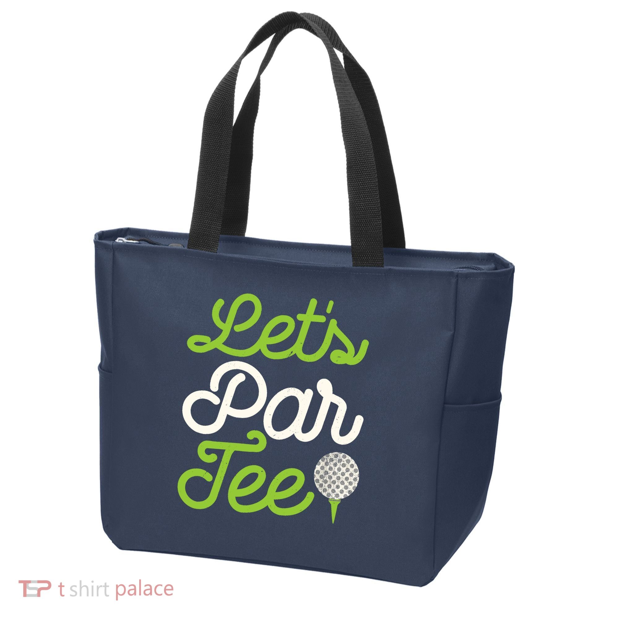 Funny Lets Par Golf Player Golfer Dad Papa Gift Tote Bag