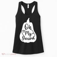 Fall Leaves Pumpkin Lovers Oh My Gourd I Love Fall Season Women's Tank Top thumb 0