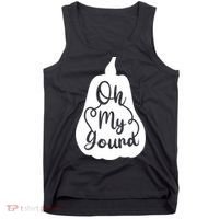 Fall Leaves Pumpkin Lovers Oh My Gourd I Love Fall Season Tank Top thumb 0