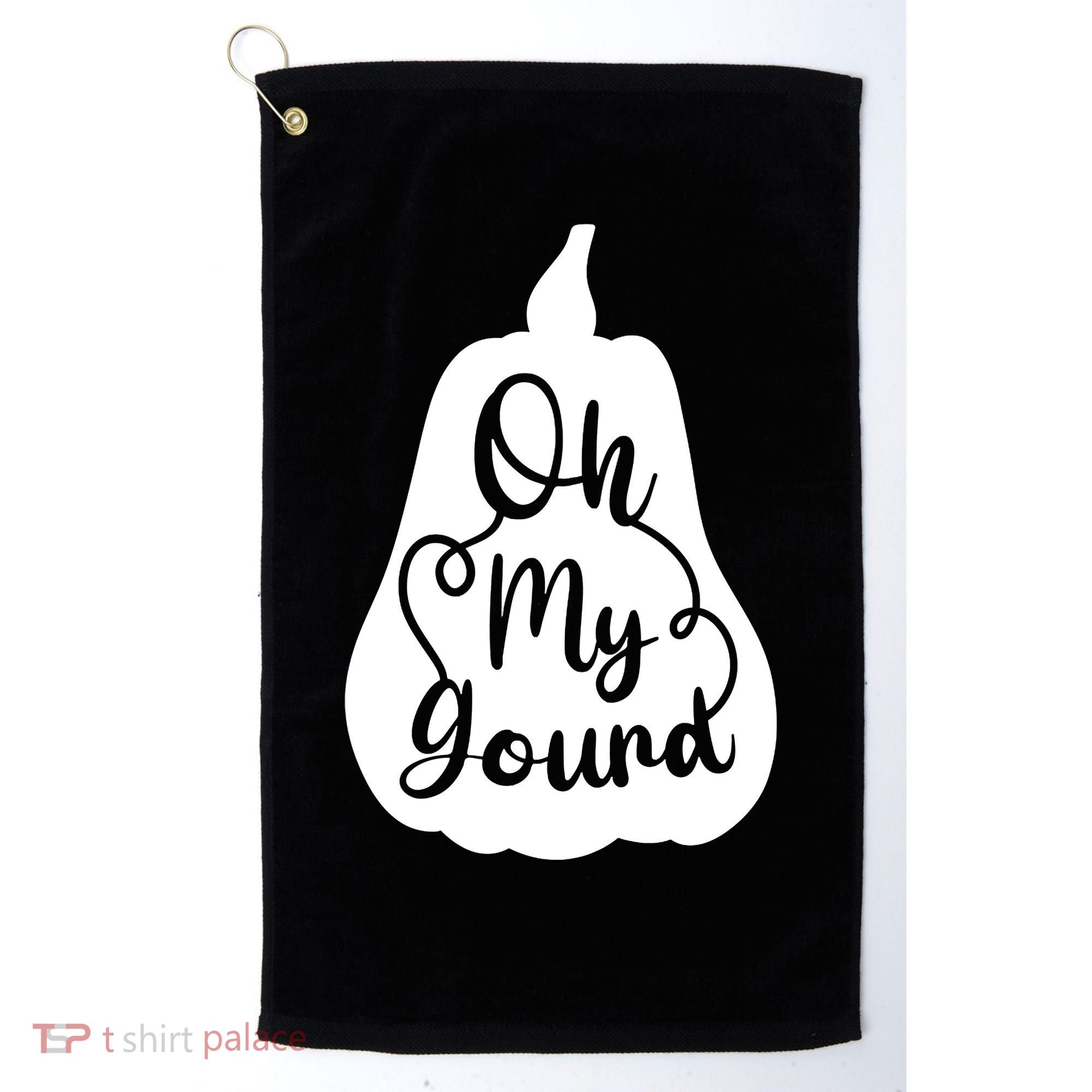 Fall Leaves Pumpkin Lovers Oh My Gourd I Love Fall Season Golf Towel