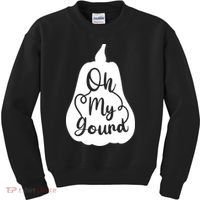 Fall Leaves Pumpkin Lovers Oh My Gourd I Love Fall Season Kids Sweatshirt thumb 0
