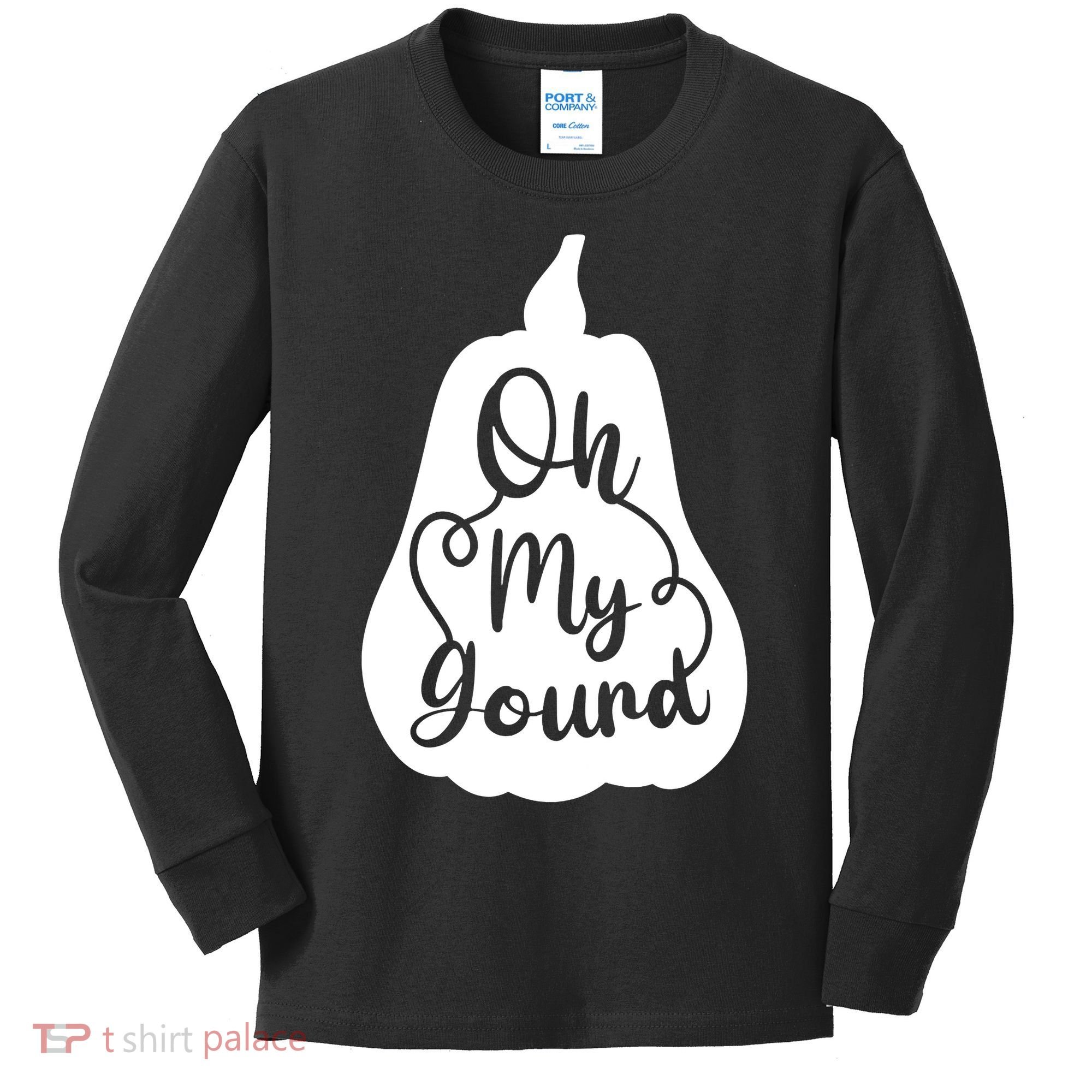 Fall Leaves Pumpkin Lovers Oh My Gourd I Love Fall Season Kids Long Sleeve Shirt