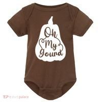 Fall Leaves Pumpkin Lovers Oh My Gourd I Love Fall Season Baby Bodysuit thumb 0