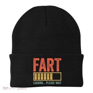 Fart Loading Please Wait Dad Joke Fathers Day Beanie