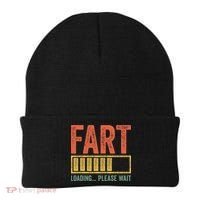 Fart Loading Please Wait Dad Joke Fathers Day Beanie thumb 0