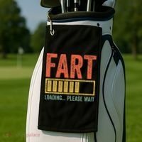 Fart Loading Please Wait Dad Joke Fathers Day Golf Towel thumb 2