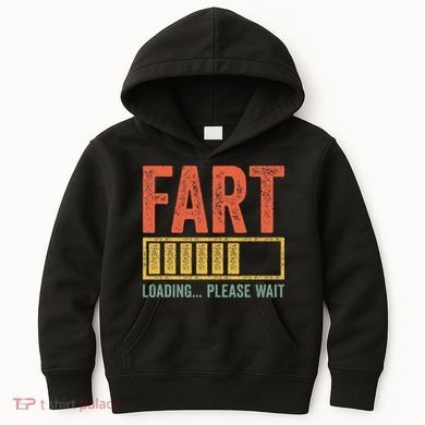 Fart Loading Please Wait Dad Joke Fathers Day Kids Hoodie