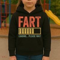 Fart Loading Please Wait Dad Joke Fathers Day Kids Hoodie thumb 3