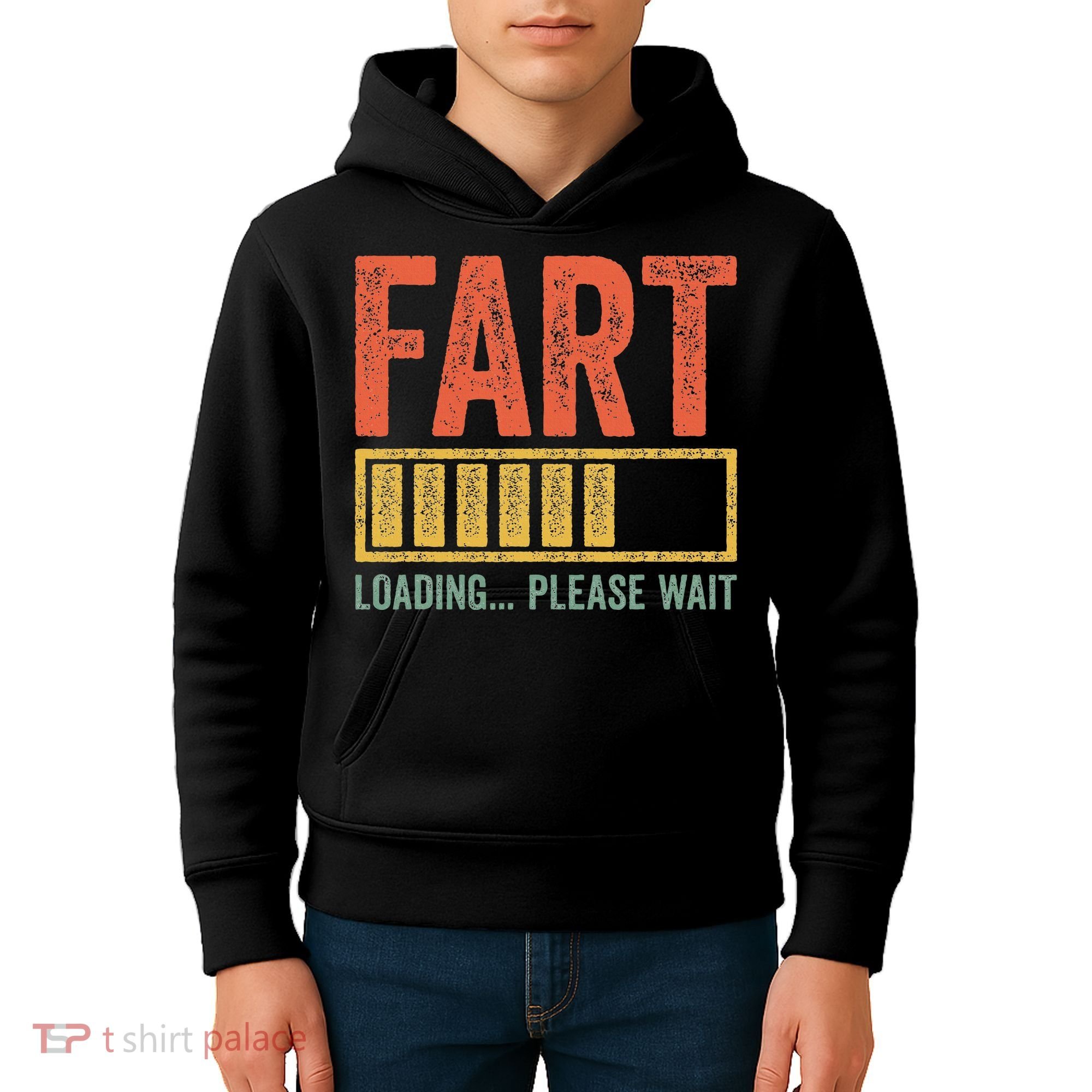Fart Loading Please Wait Dad Joke Fathers Day Kids Hoodie