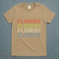Flower Lover Retro Vintage Cool Florist T-Shirt thumb 5