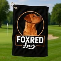 Foxred Lover Redfox Labrador Retriever Fox Red Gift Golf Towel thumb 1