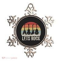 Funny Lets Rock Rock n Roll Guitar Retro Ornament thumb 0