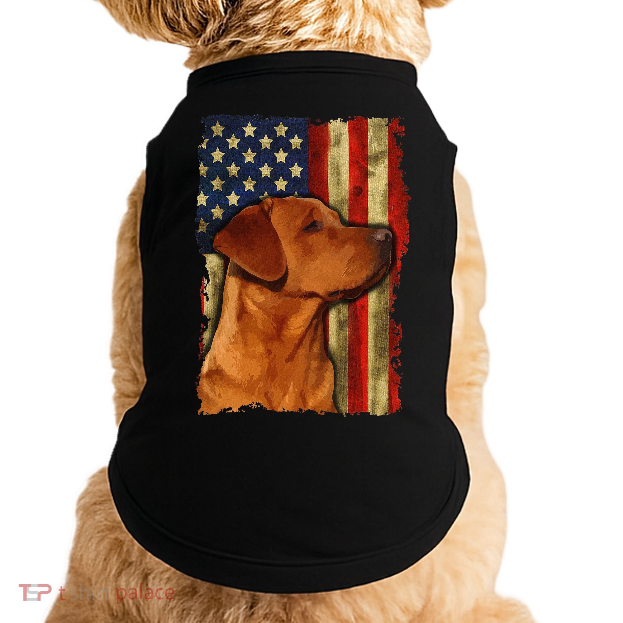 Foxred Labrador Retriever US Flag Fox Red Labrador Dog Lover Doggie Tank