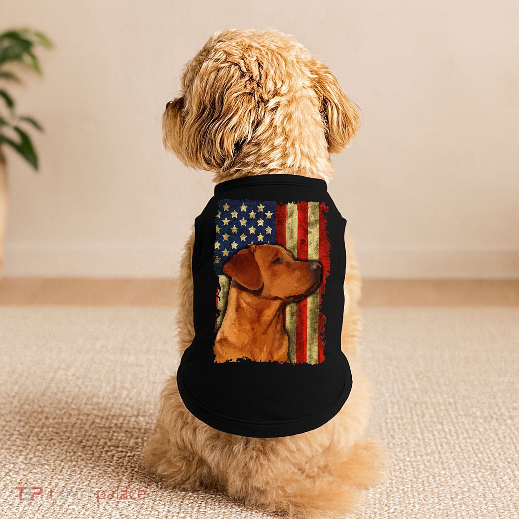 Foxred Labrador Retriever US Flag Fox Red Labrador Dog Lover Doggie Tank