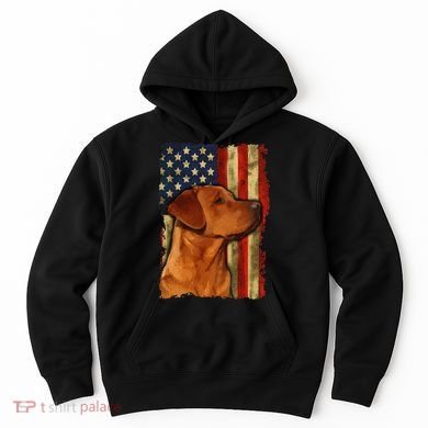 Foxred Labrador Retriever US Flag Fox Red Labrador Dog Lover Hoodie