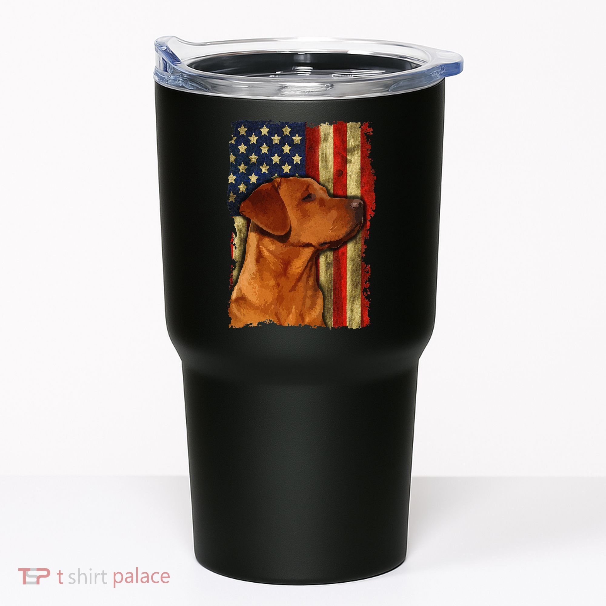 Foxred Labrador Retriever US Flag Fox Red Labrador Dog Lover Tumbler