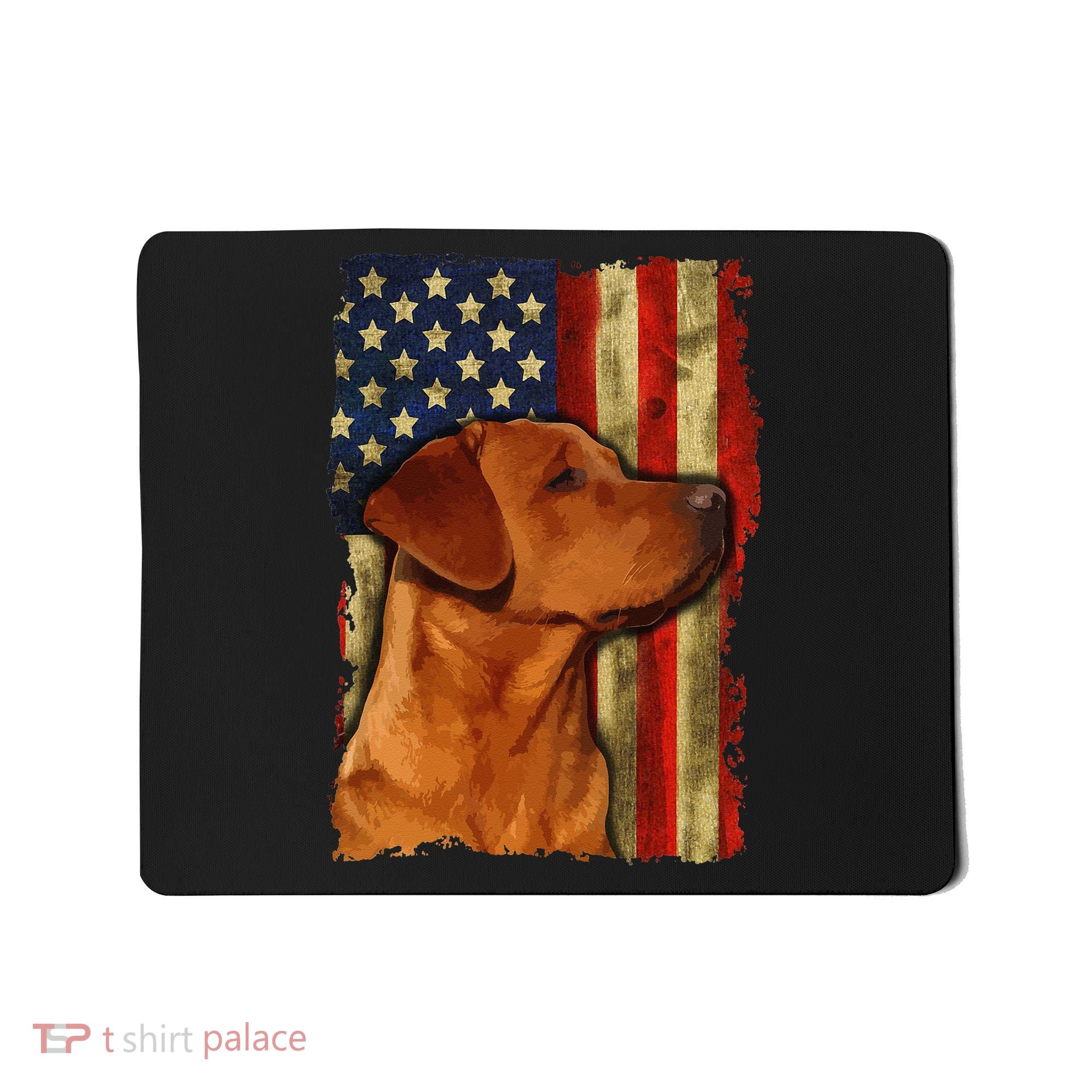 Foxred Labrador Retriever US Flag Fox Red Labrador Dog Lover Mousepad
