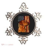 Foxred Labrador Retriever US Flag Fox Red Labrador Dog Lover Ornament thumb 0