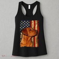 Foxred Labrador Retriever US Flag Fox Red Labrador Dog Lover Women's Tank Top thumb 3