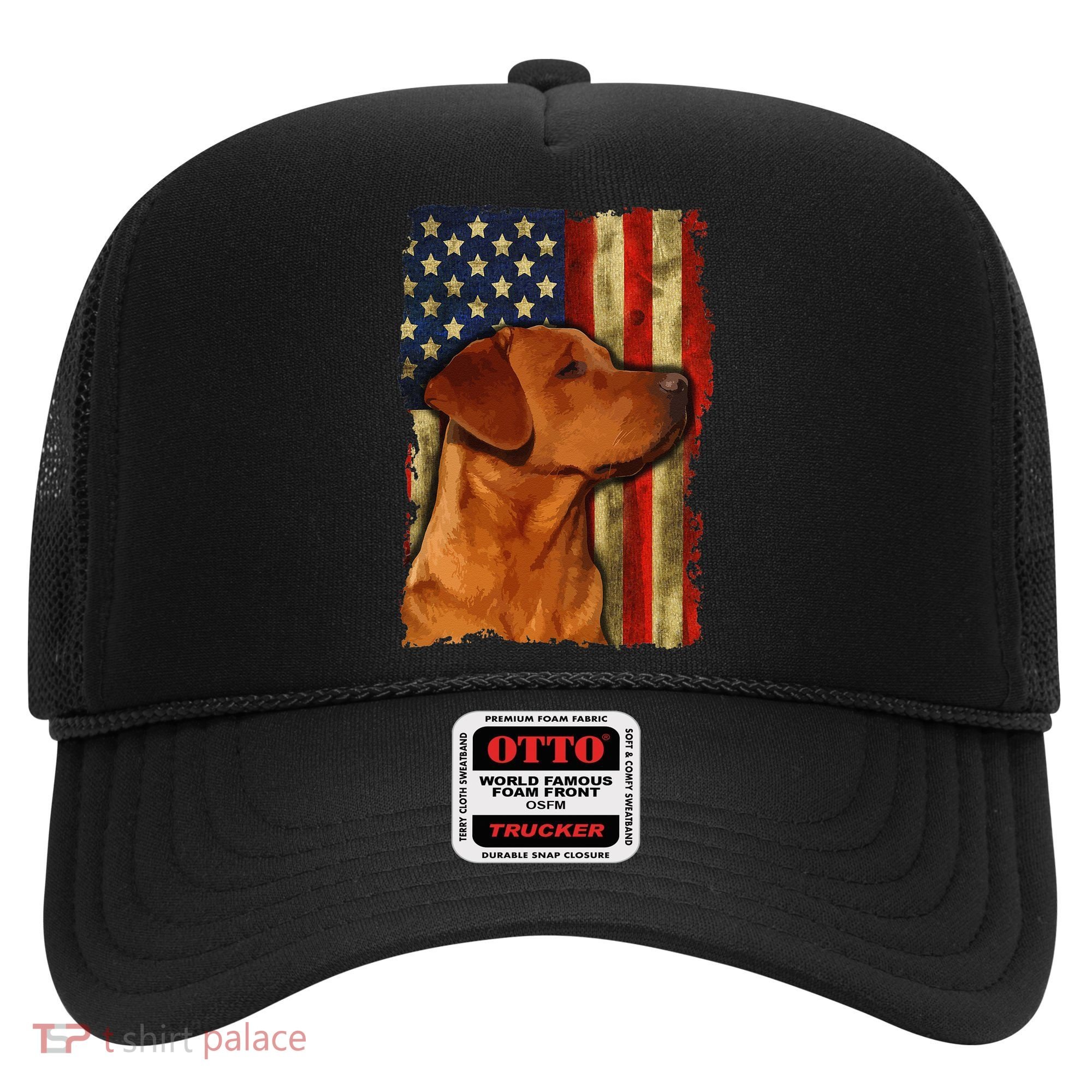 Foxred Labrador Retriever US Flag Fox Red Labrador Dog Lover Hat