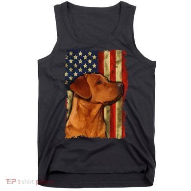 Foxred Labrador Retriever US Flag Fox Red Labrador Dog Lover Tank Top