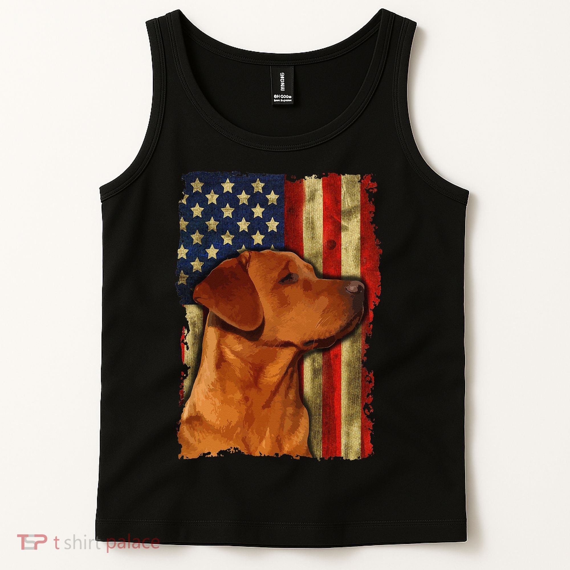 Foxred Labrador Retriever US Flag Fox Red Labrador Dog Lover Tank Top