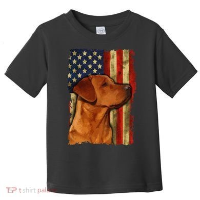 Foxred Labrador Retriever US Flag Fox Red Labrador Dog Lover Toddler T-Shirt