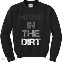 Football Lineman S For Gloves Hand In The Dirt S Kids Sweatshirt thumb 0