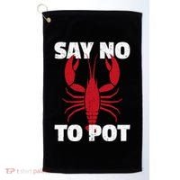 Funny Lobster Say No To Pot Lobster Golf Towel thumb 0