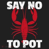 Funny Lobster Say No To Pot Lobster Golf Towel thumb 3