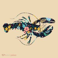 Floral Lobster Silhouette Graphic Tote Bag thumb 4