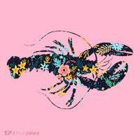 Floral Lobster Silhouette Graphic Coaster thumb 2
