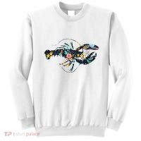 Floral Lobster Silhouette Graphic Sweatshirt thumb 0