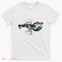 Floral Lobster Silhouette Graphic T-Shirt thumb 0