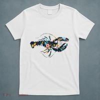 Floral Lobster Silhouette Graphic T-Shirt thumb 5