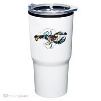 Floral Lobster Silhouette Graphic Tumbler thumb 0