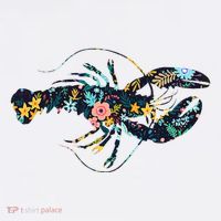 Floral Lobster Silhouette Graphic Mousepad thumb 1